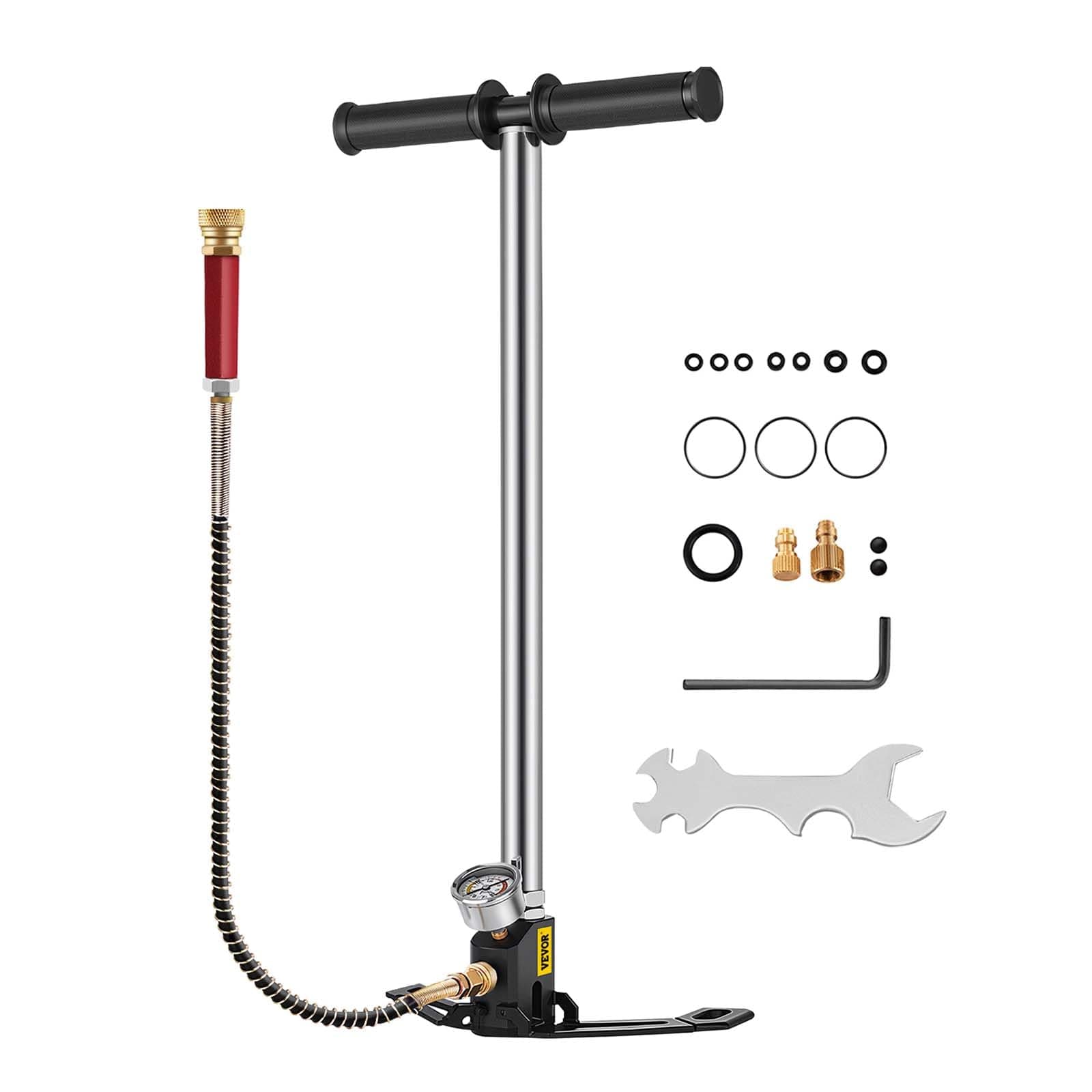 BestEquip Airgun PCP Pump 4500PSI High Pressure Hand Pump 3 Stage Pump Chamber PCP Air Pump