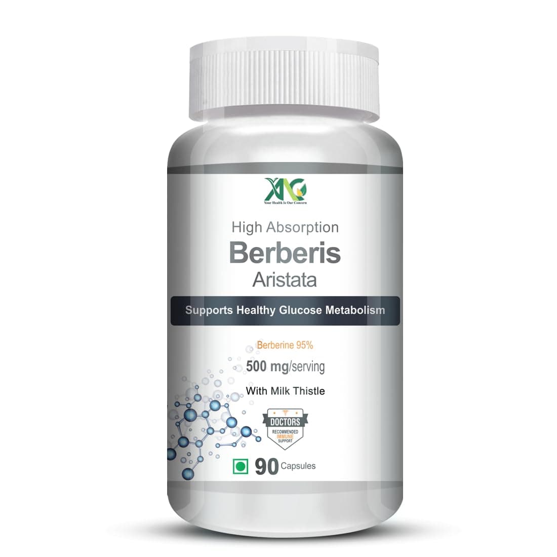 ANC Berberis Berberine 95% with Milk Thistle Vegetable 90 Capsules