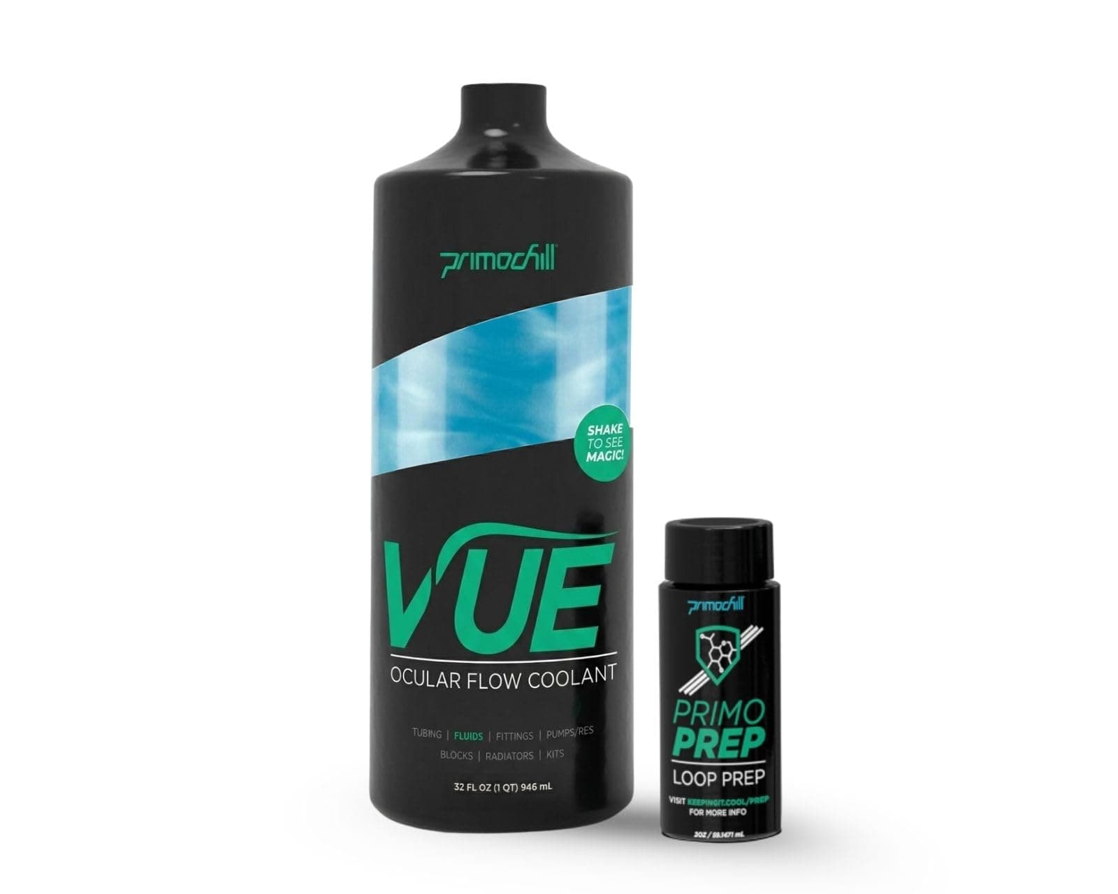 PrimoChill Vue - Computer WaterCooling Coolant, Visual Flow, Solid/Non-Transparent, Full Protection, PrimoPrep Included, Proudly Made in The USA (32oz/.9L) - Sky Blue SX