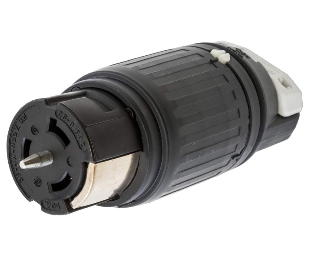 CS8164C Locking Connector, 50 amp, 480V, 3 Pole and 4 Wire