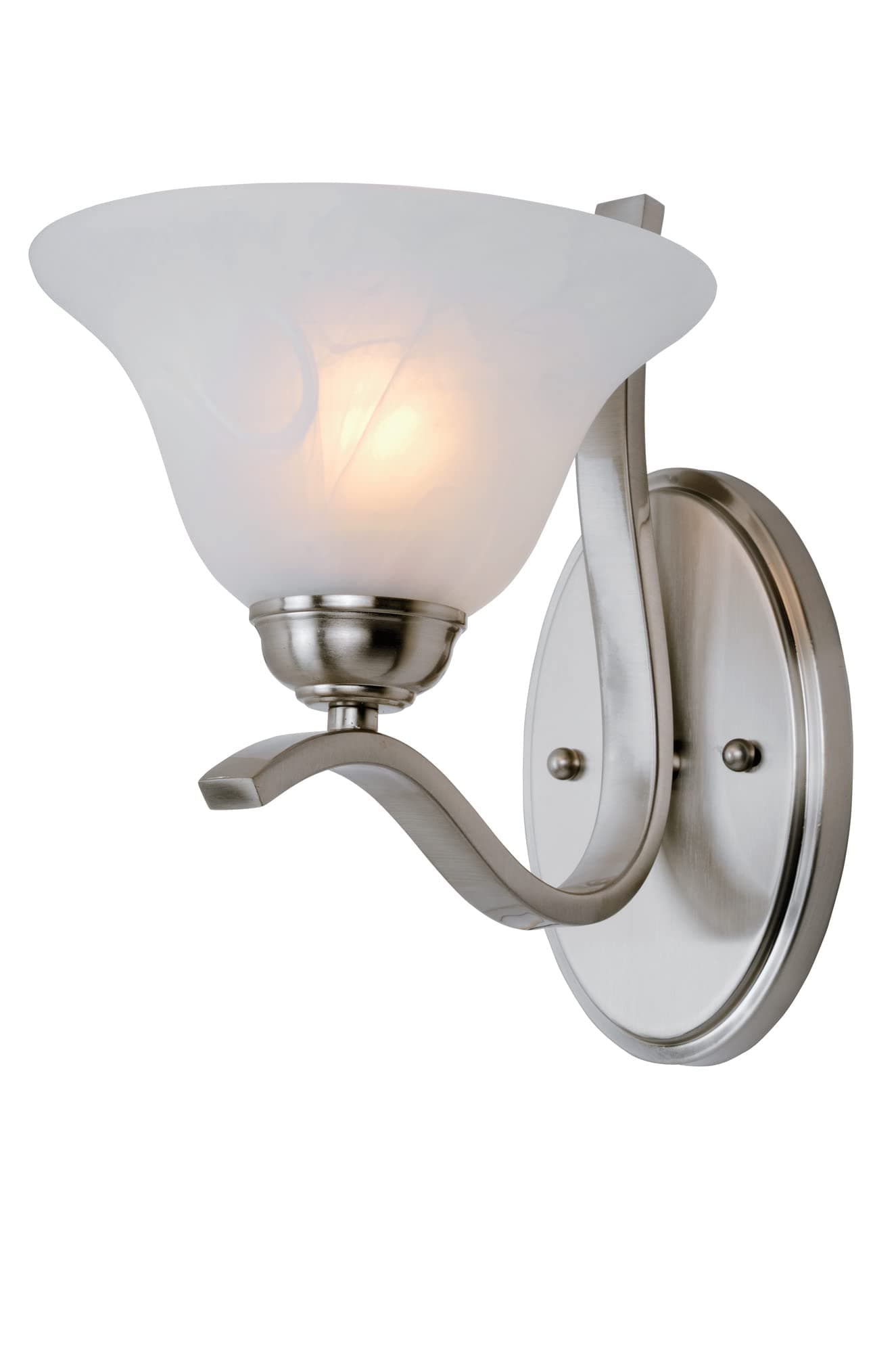 Lighting 2825 BN Indoor Hollyslope 7.5" Wall Sconce, Brushed nickel