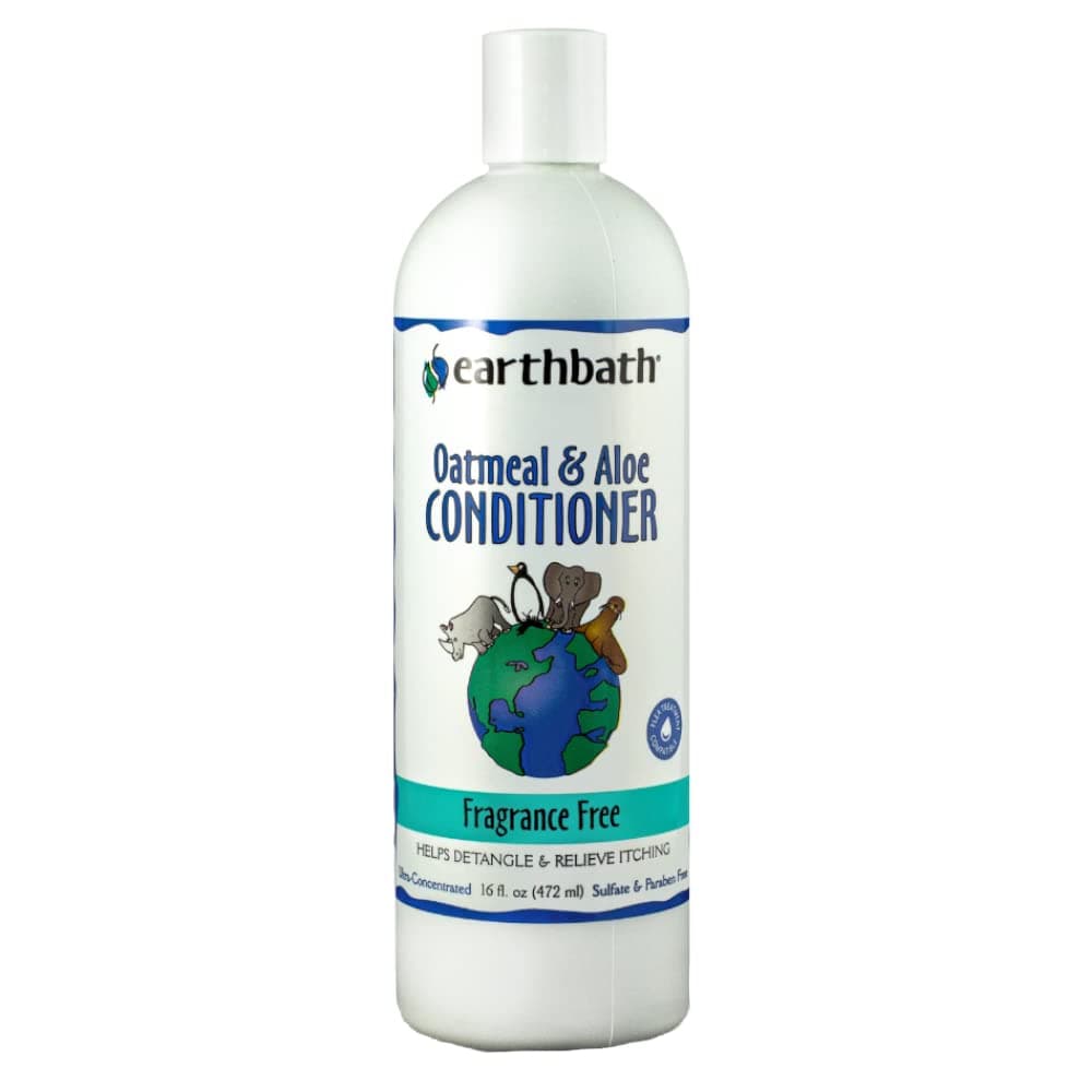 Earthbath Natural Oatmeal And Aloe Conditioner Fragrance Free, White, 16Oz