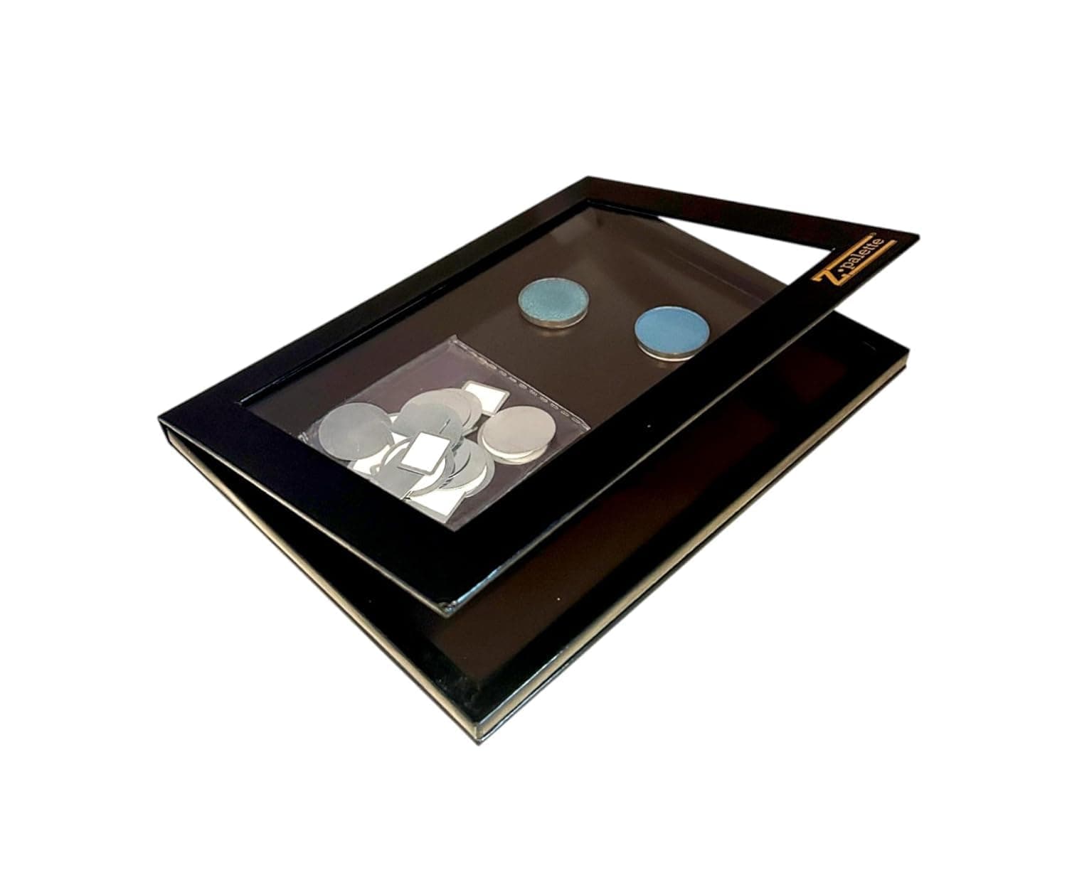 Extra Large Black Empty Magnetic Makeup Palette with Clear Window