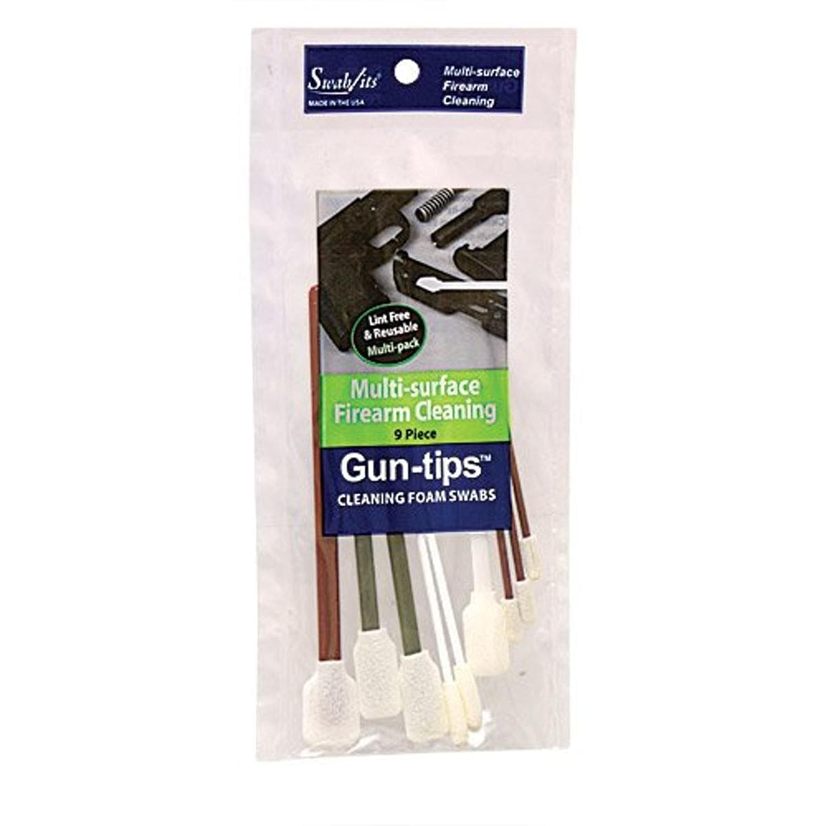 9Piece Gun Cleaning Foam Swab Kit of Gun-Tips