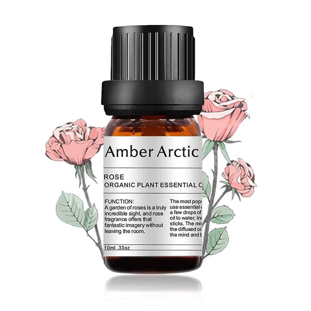 Amber Arctic Rose Essential Oil - 100% Pure Aromatherapy Rose Oils for Diffuser, Massage, Skin Care, Perfume (10ML)