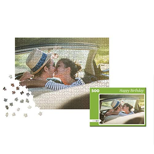 puzzleYOU Photo Puzzle with 500 Pieces: Custom Puzzle with Your Image and an Individual give-Away Puzzle Box (Green)
