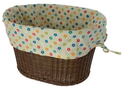 Quality Dawes Linen Fabric Bike Wicker Basket Liner Heritage Retro Cream Floral Womens