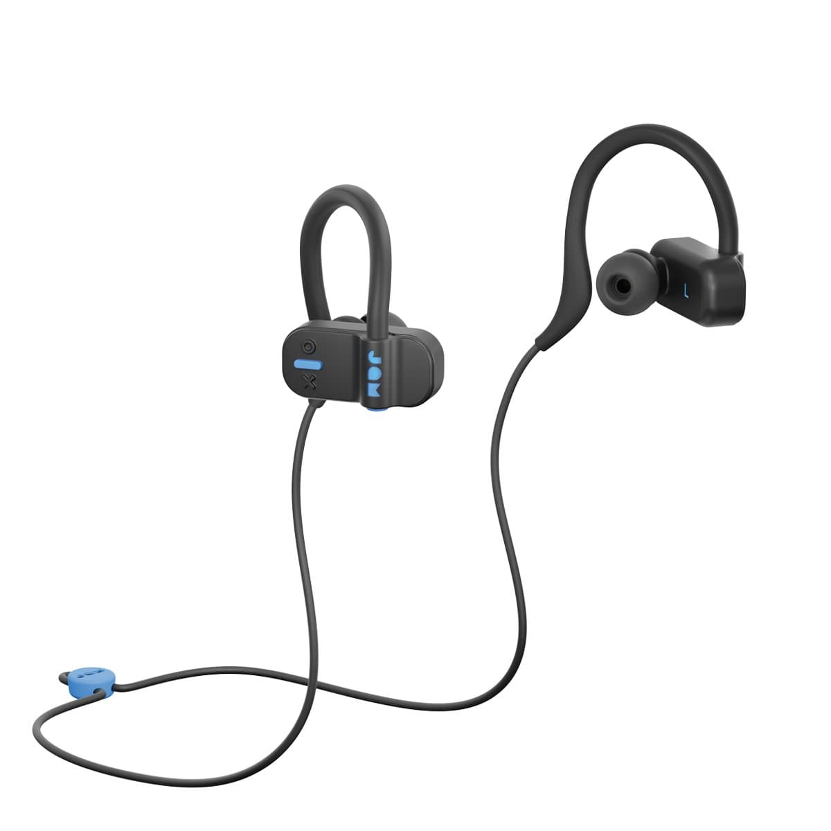Jam Live Fast Workout Earphones, 10 Metre Bluetooth Range, IP67 Sweat Resistant Earbuds (3 Sizes Included), 12 Hour Battery Life, Hands Free Calling - Black