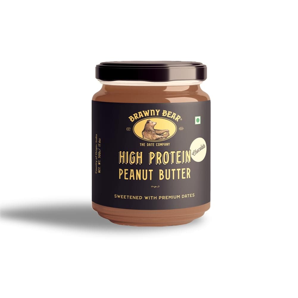 High Protein Peanut Butter Chocolate Flavour, Nut Butter - 10G Protein Per Serve, 100% Natural Sweetened with Dates, Healthy Chocolate Spread with No Added Sugar - 200 gm