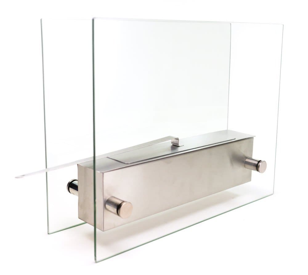 Glass Running Bioethanol Fireplace Minimalist Table Lamp With Mounts (Comes With A Stainless Steel Spatula)