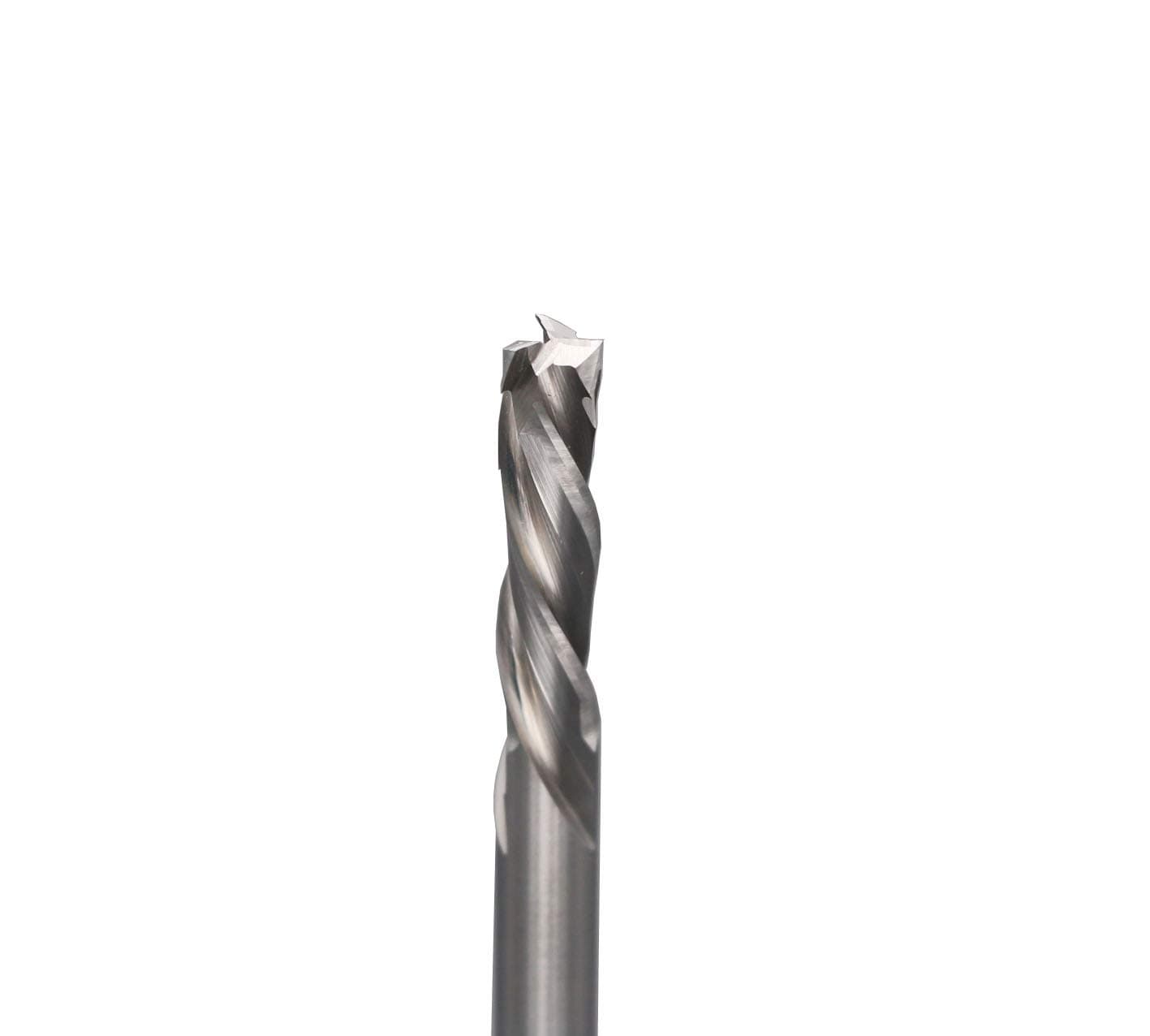 RUHI C3130 3+3 Flutes Up Down Cut Solid Carbide Compression CNC Spiral Router Bit with 1/4" x 1" x 1/4" x 2-1/2" 1/4" Shank