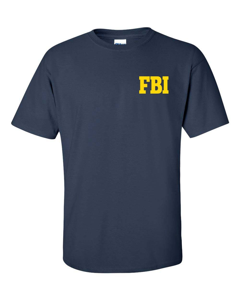Jacted Up Tees FBI Federal Bureau of Investigation Front & Back Men's Tee Shirt- XL Navy (241)