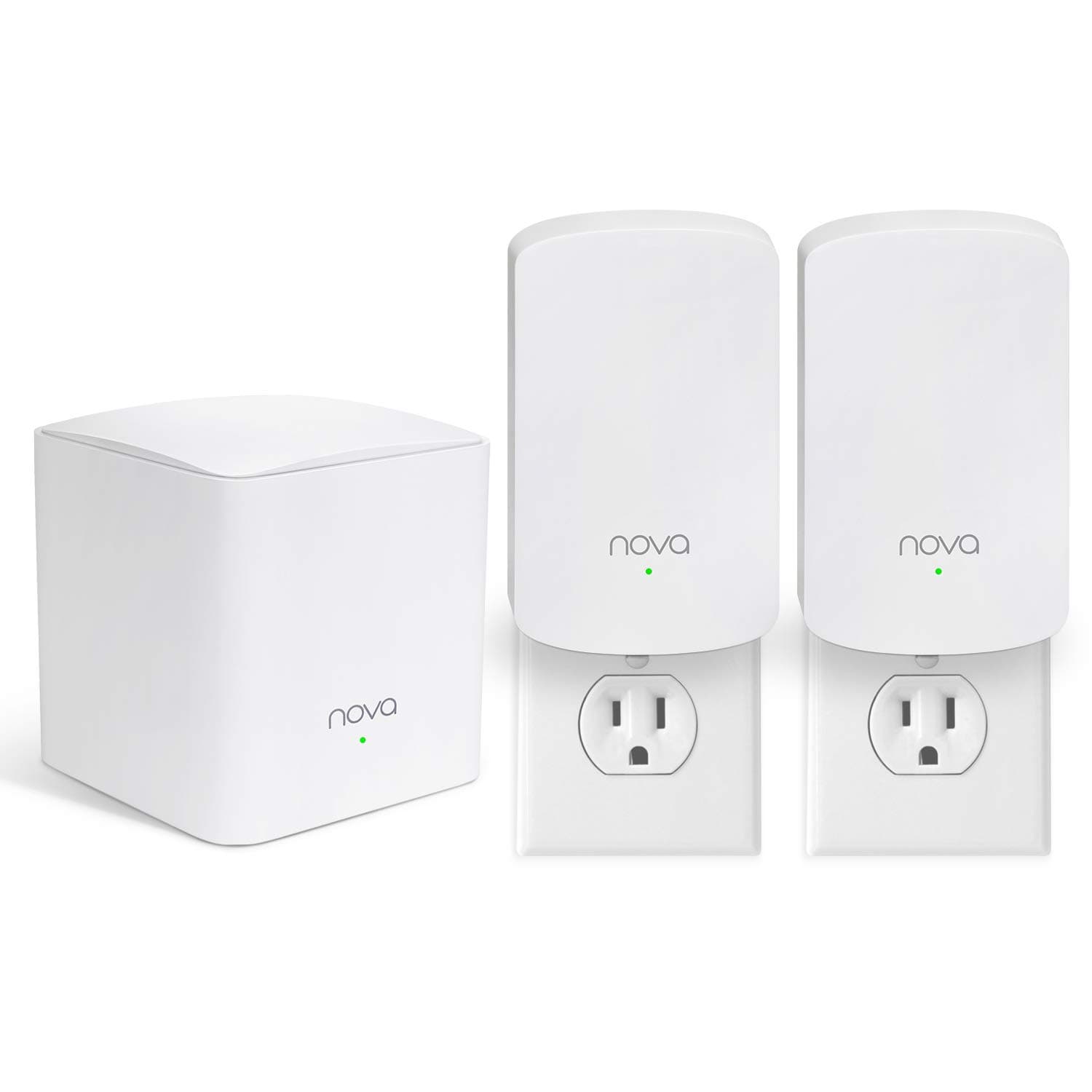 Tenda Nova Mesh WiFi System MW5 - Covers up to 3500 sq.ft - AC1200 Whole Home WiFi Mesh System - Dual-Band Mesh Network for Home Internet - Gigabit Mesh Router for 60 Devices - Plug-in Design - 3-Pack