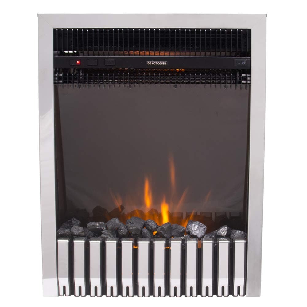 Lincsfire Inset 2KW Electric Fireplace Heater with Flame Effect - Remote Control Included
