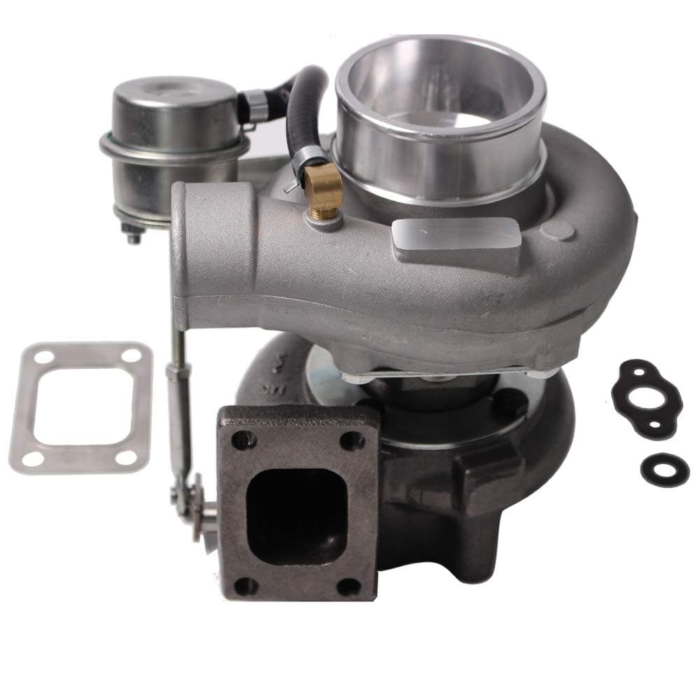GT2871 GT2871R Turbocharger for Nissan SR20 SR20DET 180SX GT25 GT28 A/R .64 400BHP+ 5-Bolt T28 Flange for 1.8L-3.0L Engine Water & Oil Cooled Turbocharger & Gaskets
