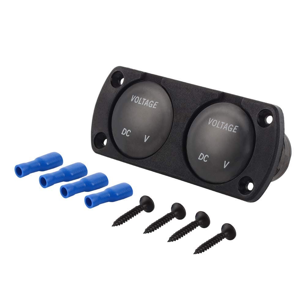 DC 12V 24V Dual Battery Monitor LED Display Double Digital Voltmeter Detect Voltage Status Measure Marine Gauge Car Accessories