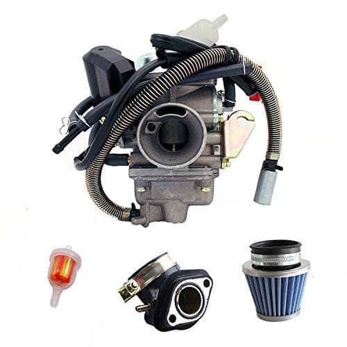 GY6 (150cc) Carburetor for 150cc 125cc,152QMJ 157QMI with Air Filter Intake Manifold 4 Stroke Electric Choke Motorcycle Scooter Carburetor