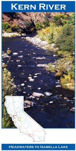 11x17 Inches Full Color Topographic Fly Fishing Map of Kern River