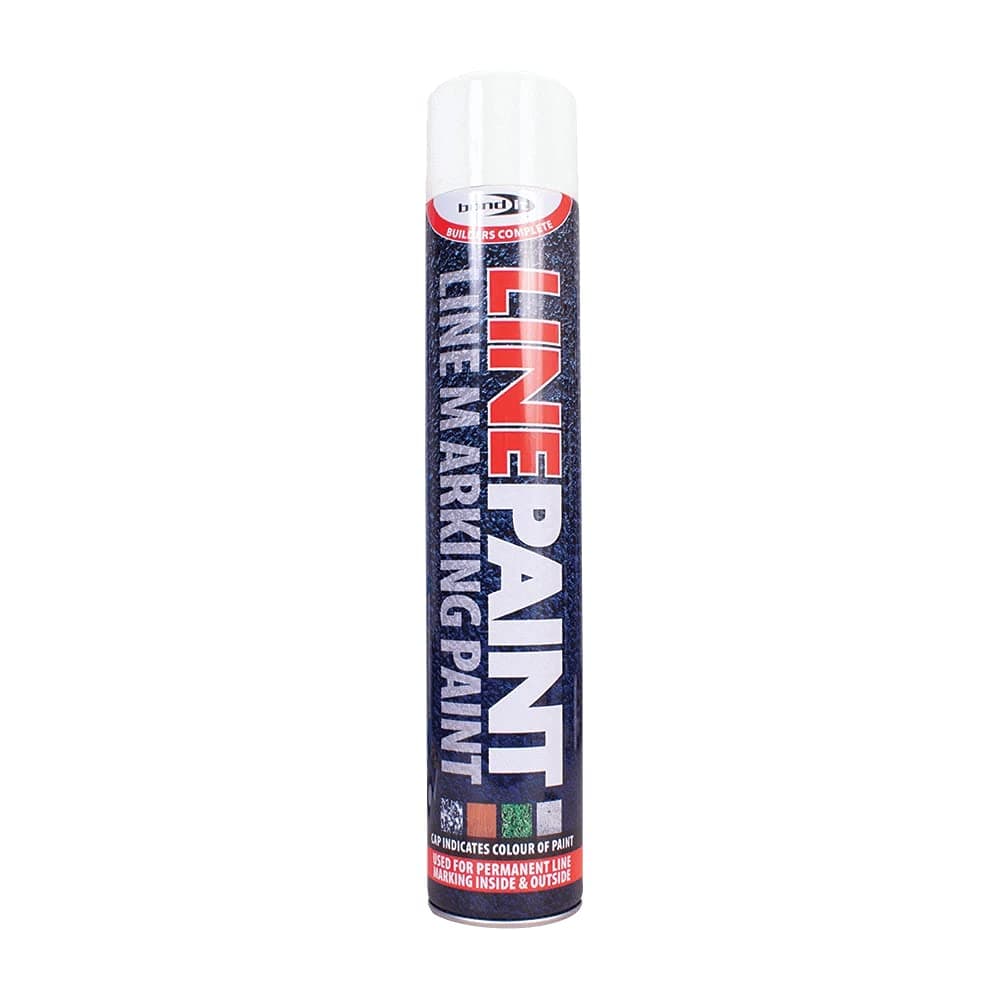 Survey Line Marker Marking Spray Paint 750ml - White Permanent