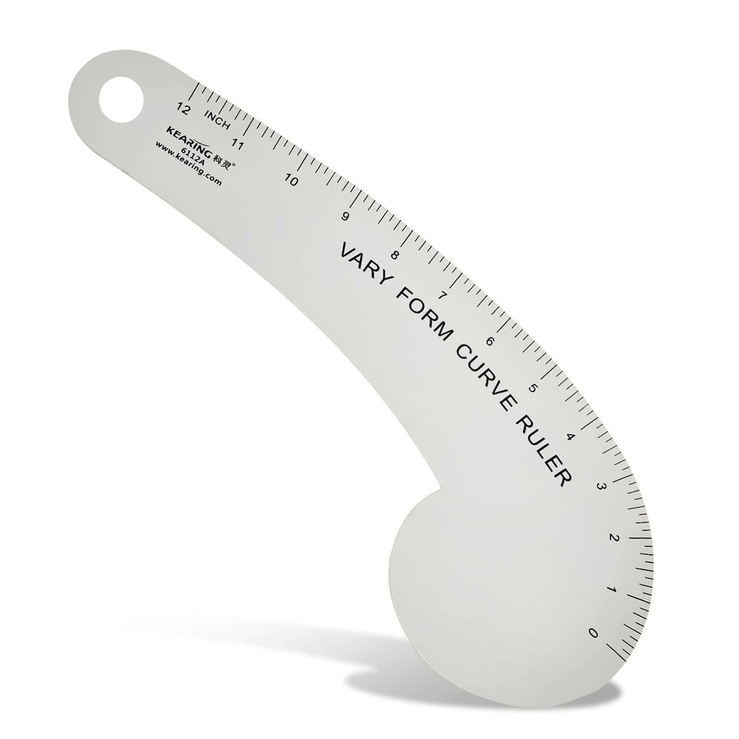 Kearing Vary Form Curve Ruler 12β French Curve Ruler for Pattern Making, Aviation Aluminum Hip Curve Ruler for Measuring Sewing