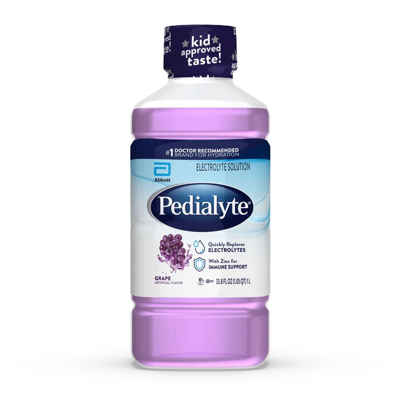 PedialyteElectrolyte Solution, Grape, Hydration Drink, 1 Liter