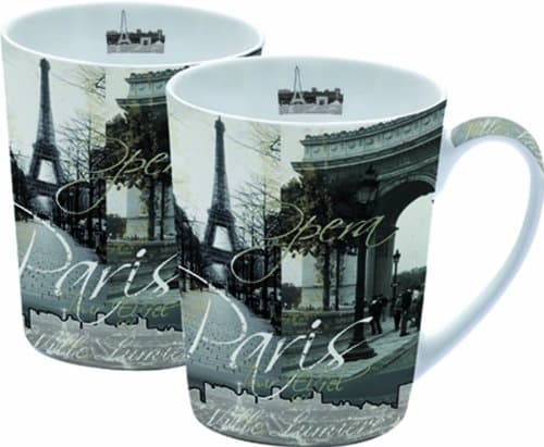 Easy Life Mugs Set of 2 Paris Motif in Gift Box