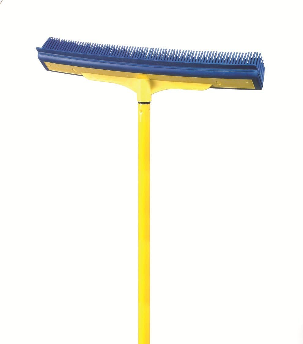 Smart Broom YT-16BY 16" Multi-Purpose Squeegee Broom Head in Blue/ Yellow, (Pack of 12)