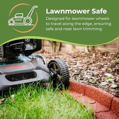 FlexiBorder 6m Terracotta Lawn Edging - Flexible Garden Edging Border for Grass Lawns - Pathways - Raised Borders - Artificial Grass - 6 x 1m Lengths