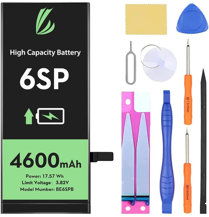 LL TRADER Battery for iPhone 6s Plus, 4600 mAh High Capacity 0 Cycle Replacement Battery for iPhone 6s Plus Model : A1634, A1687, A1699 with Full Set Repair Tool Kit & Adhesive