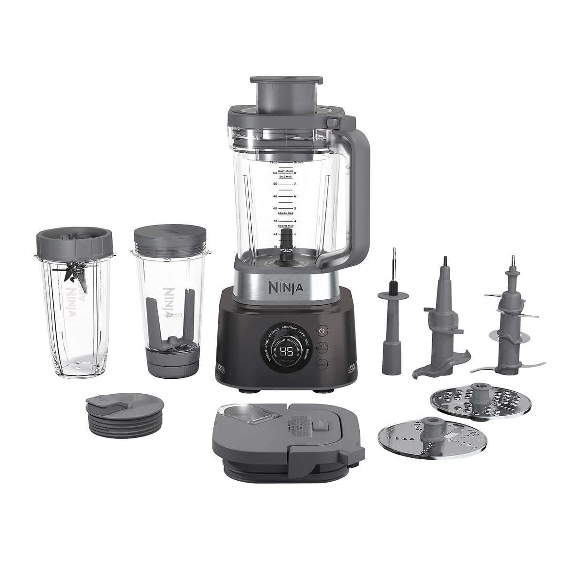 Ninja CO401B Foodi Power Blender Ultimate System with 70 oz Food Mixing and Processing Jug, XL Bowl Maker and Nutrient Extractor* and 7 Functions, Black