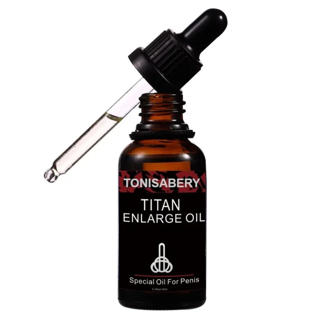 Tonisabery Enlarge Oil Red - Men's Herbal Massage Oil - Ginseng & Ginkgo Biloba Blend - 10ml