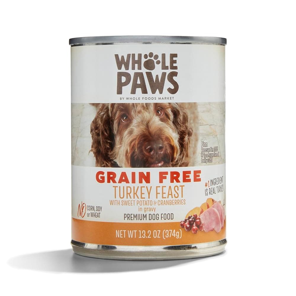 Grain-Free Wet Dog Food, Turkey Feast with Sweet Potato & Cranberries in Gravy, 13.2 Ounce