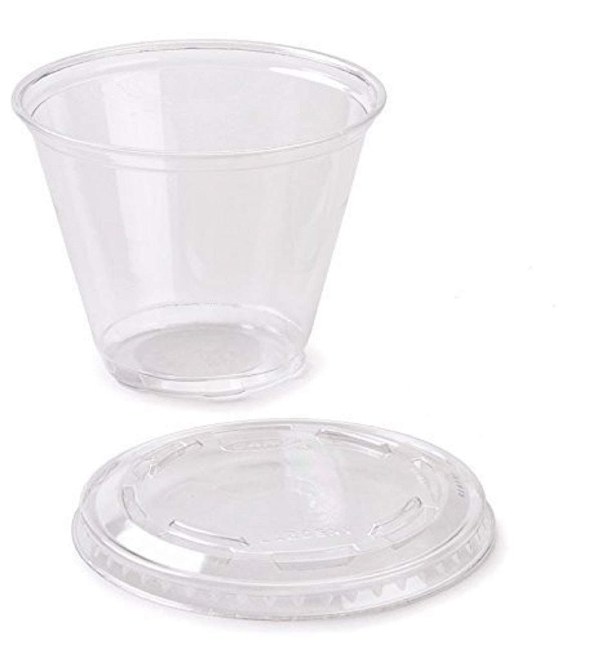 114 ml plastic ice cream / dessert cups with spoons & Lids x 100
