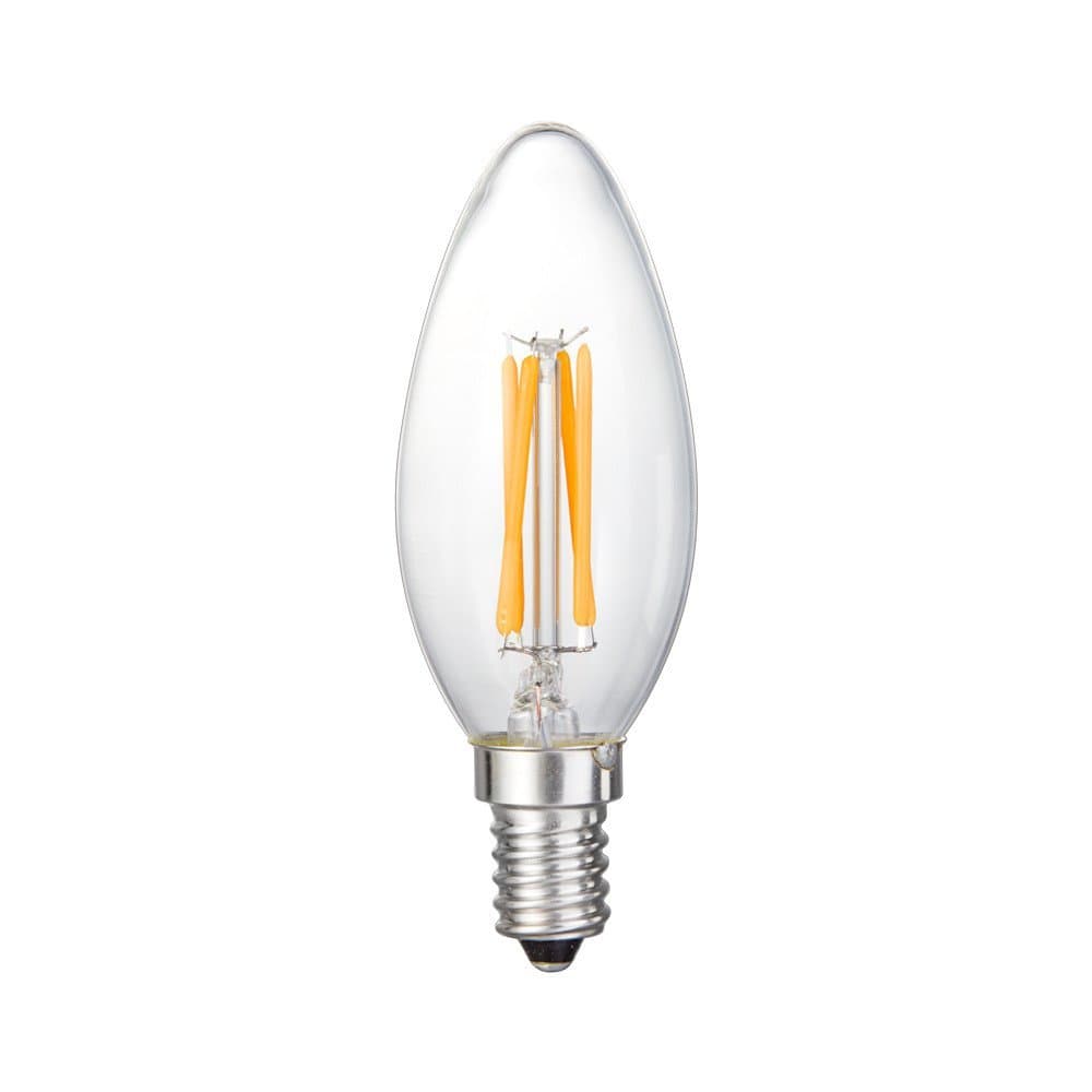 Edison Mills LED Candelabra Blunt Tip Bulb E12 Base Chandelier - 3.5W - Replaces 40 Watt Chandelier Bulbs - Dimmable - 2200K
