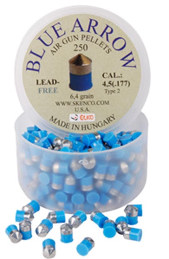 Blue Arrow .177 Cal, 6.4 Grains, Pointed, Lead-Free, 250ct