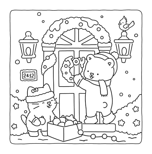 Fuzzy Hygge: Christmas Vibes Coloring Book for Adults & Teens Featuring Cozy Festive Holiday Winter Scenes with Adorable Animals Characters (Fuzzy Friends Coloring, Band 4)