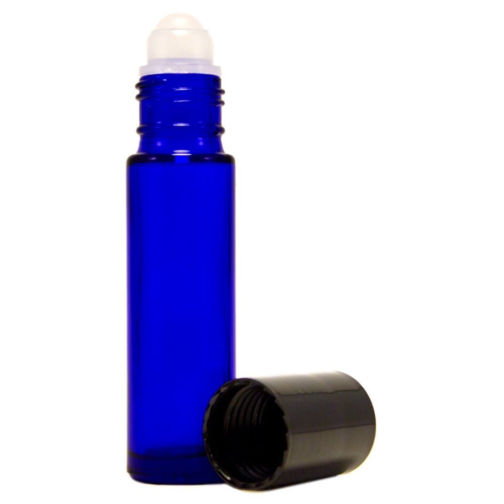 Sanctum AromatherapyCobalt Blue Bottle Roll On Black Cap 10 Ml, 1 EA