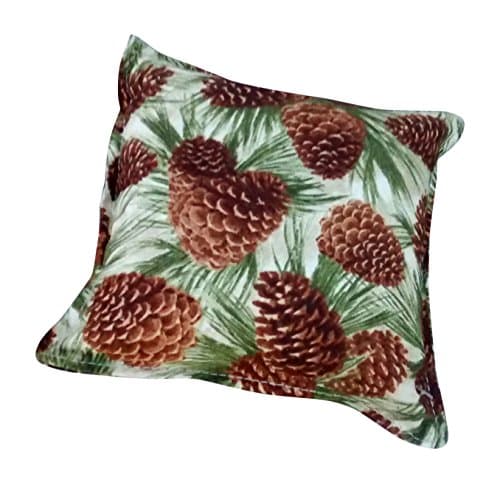 Pine Cone and Needles 6 x 6 inch Balsam filled pillow.