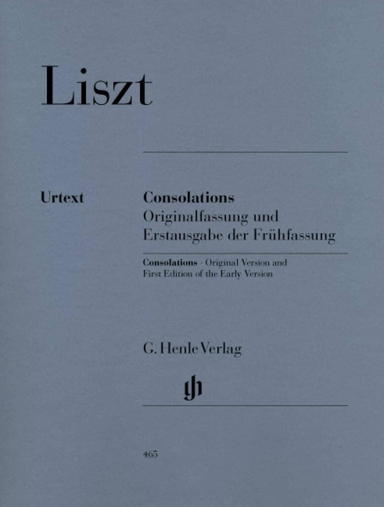 HENLE Liszt, Franz - Consolations (including first edition of the early version): Instrumentation: Piano solo