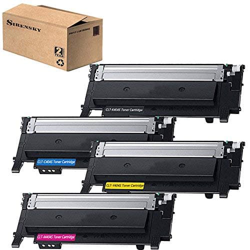 CLT-K404S CLT-C404S CLT-Y404S CLT-M404S Toner Cartridge of 4 Pack Compatible for Samsung 404 404S Toner Set, use in Xpress C430W C480FW Laser Printer, Sirensky