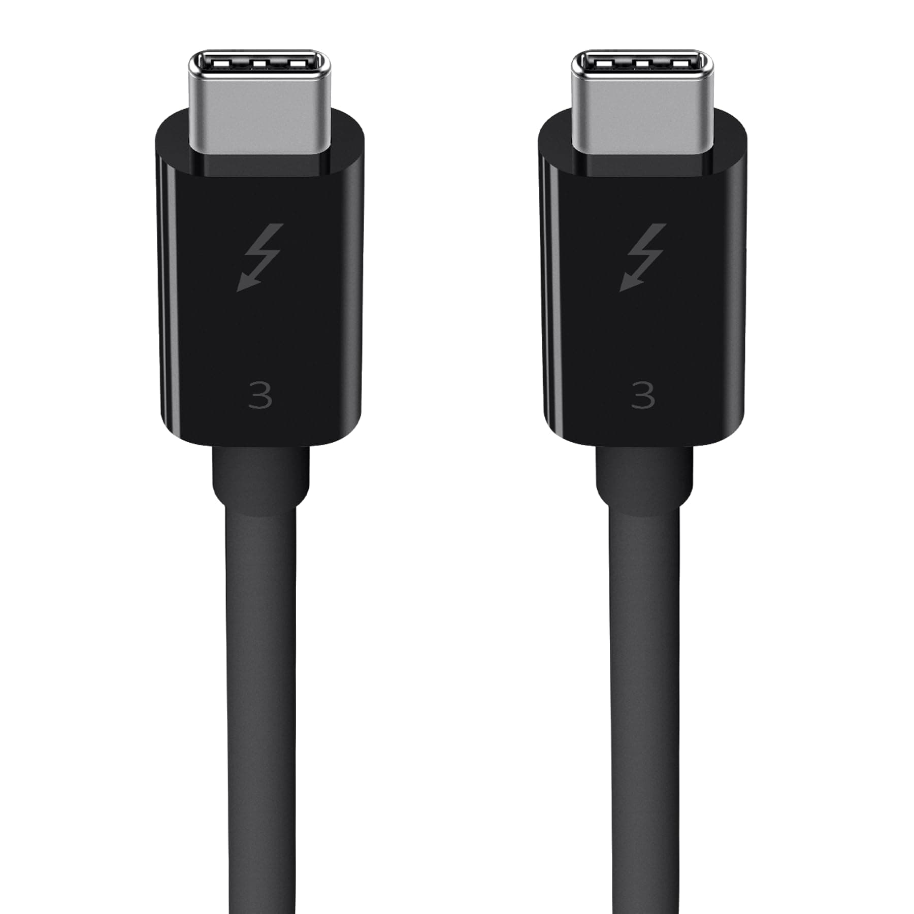 Belkin Thunderbolt 3 Cable (USB-C to USB-C) - Up to 100W Fast Charging, MacBook Air & Galaxy Compatible, 5K/Ultra HD, 2.6ft Black