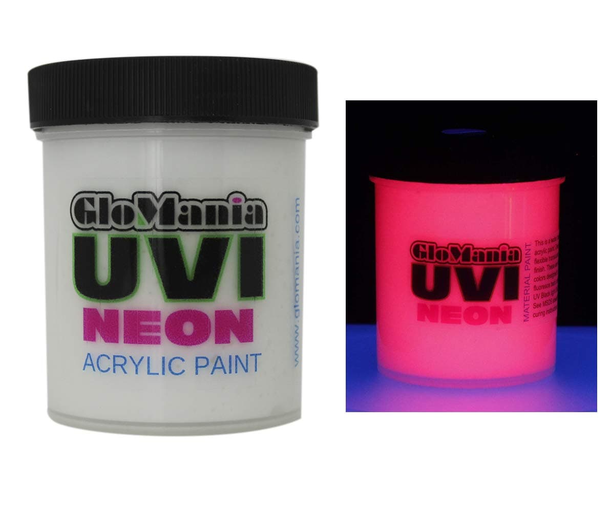 RED UV Reactive Daytime Invisible Neon Rave Paint 4oz