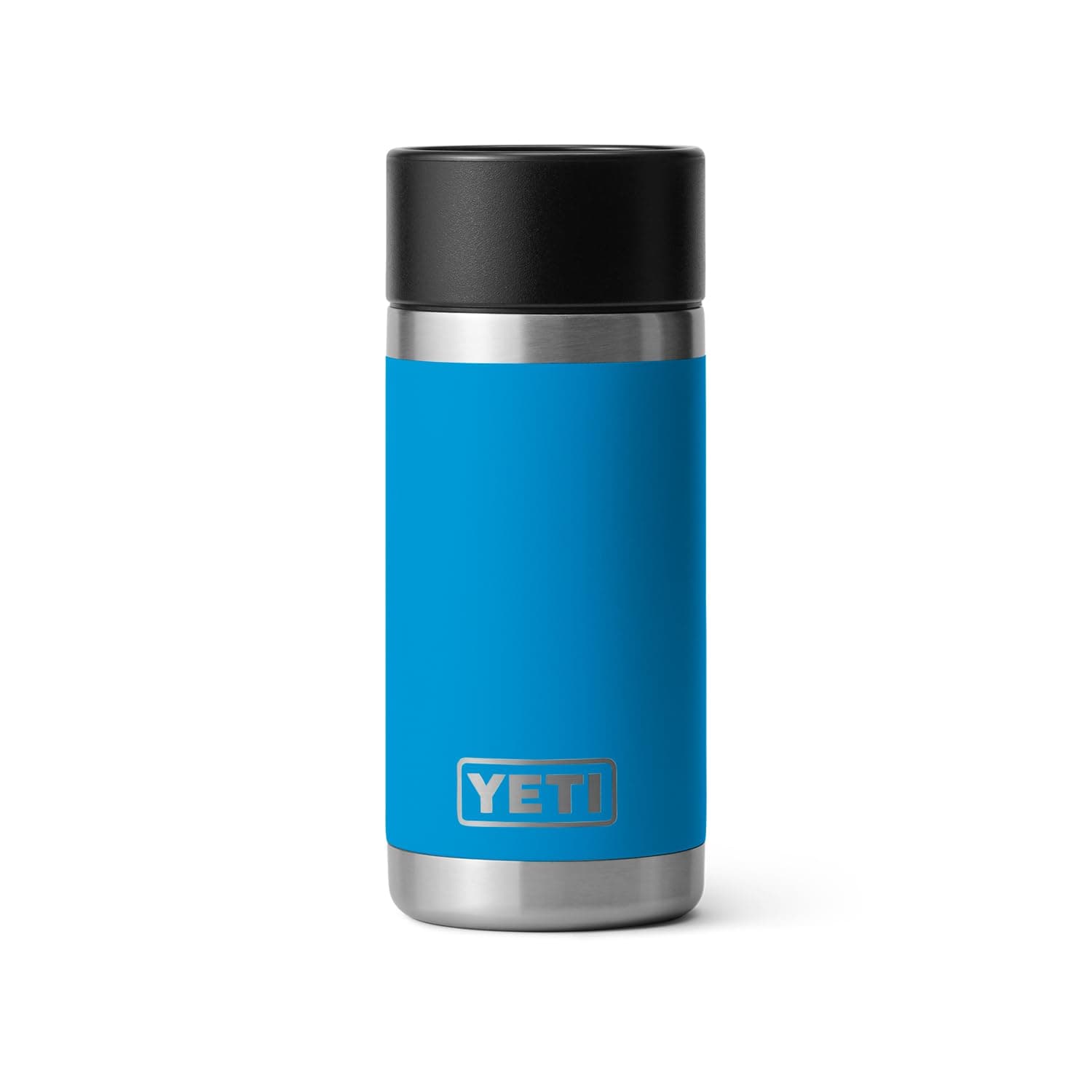YETI Rambler 12 oz Bottle, Stainless Steel, Vacuum Insulated, with Hot Shot Cap, Big Wave Blue