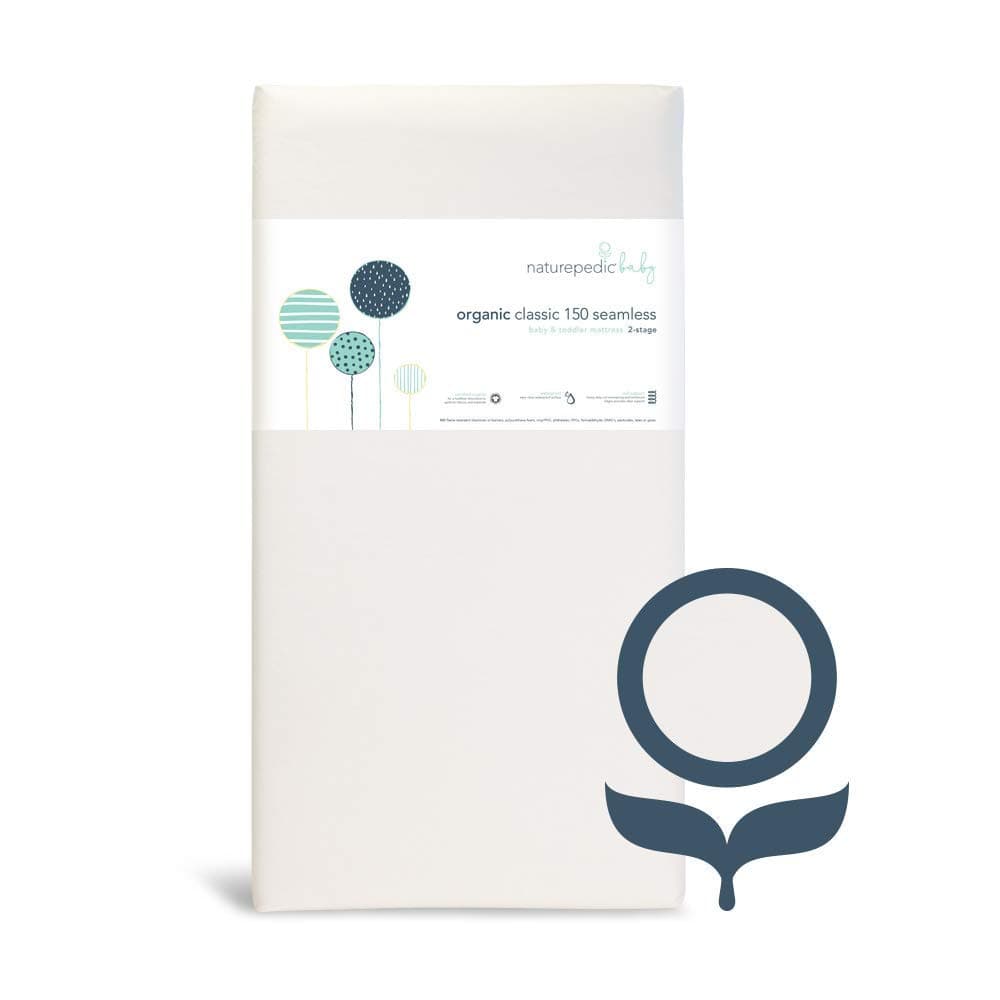 No Compromise Organic Cotton Classic 150 Seamless Dual Firmness Crib Mattress By Naturepedic