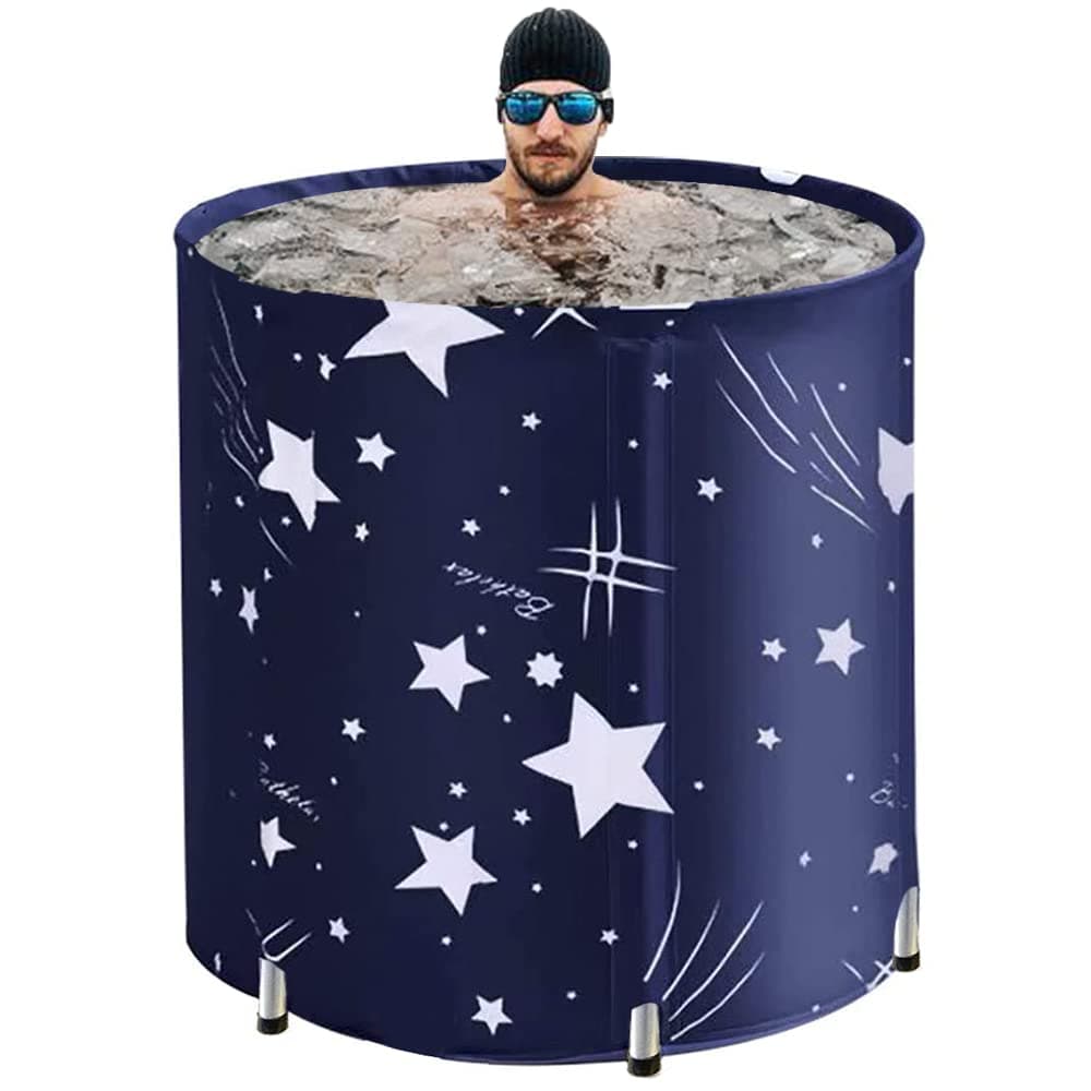 Portable Foldable Bathtub, Separate Family Bathroom SPA Tub, Soaking Standing Bath Tub for Shower Stall, Efficient Taintenance of Temperature, Ideal for Hot Bath Ice Bath