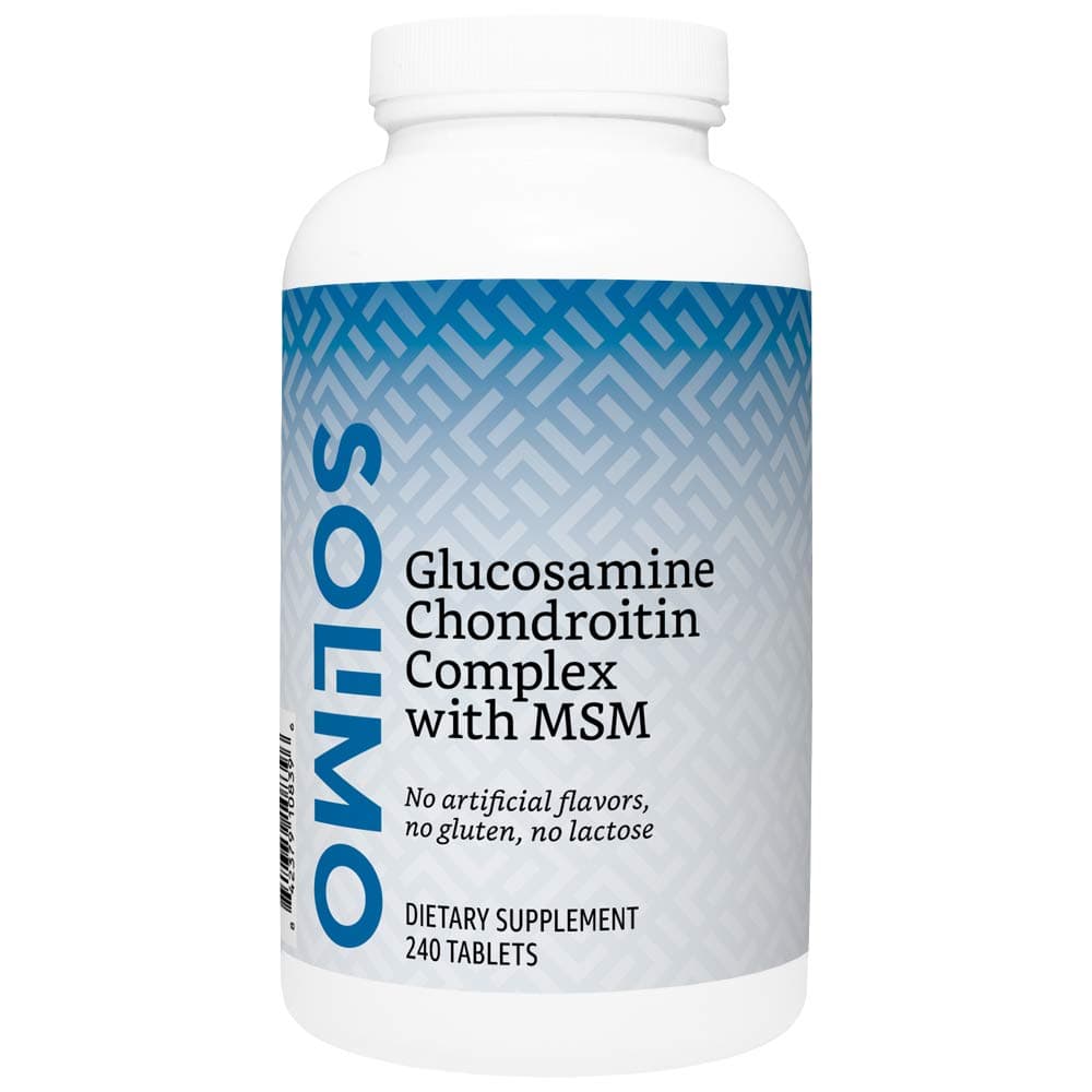 Amazon Brand - Solimo Glucosamine Chondroitin Complex with MSM Glusosamine 1500mg, Tablet, Chondroitin/MSM Complex 1103mg, Four Month Supply, Adult, 240 count (Pack of 1)