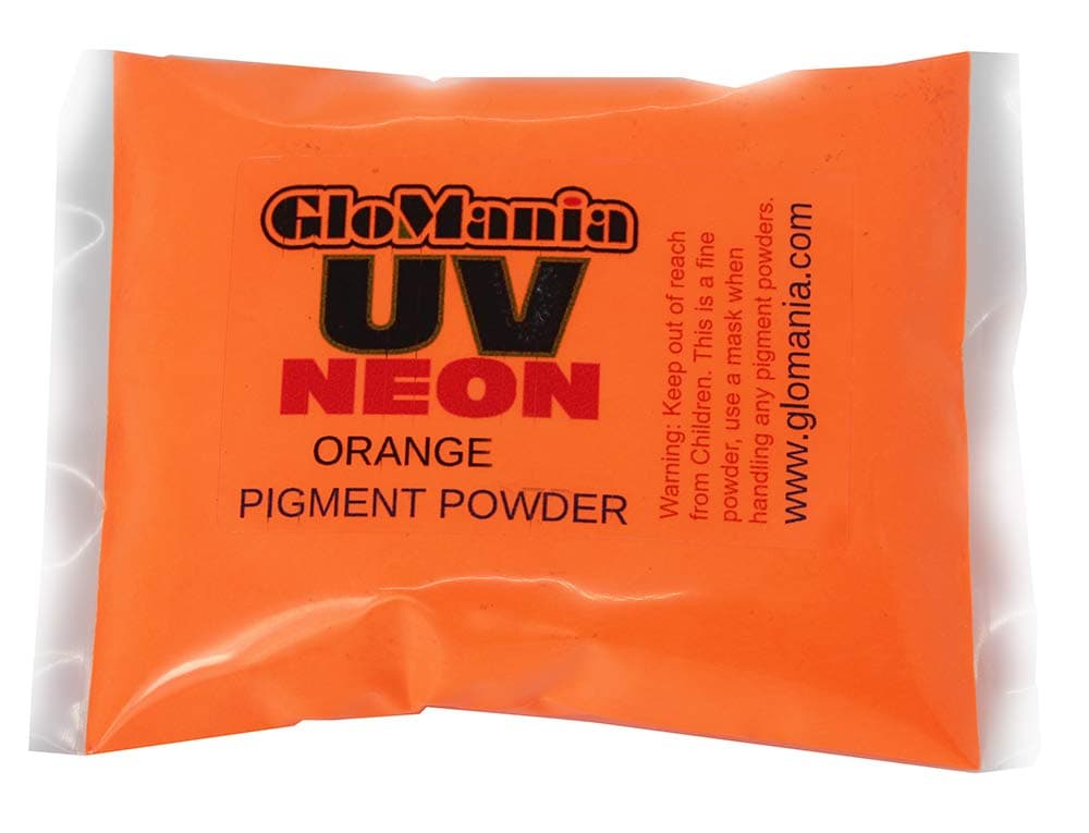 1oz Sampler Orange Neon Pigment Powder, UV Black Light Reactive, Fluorescent