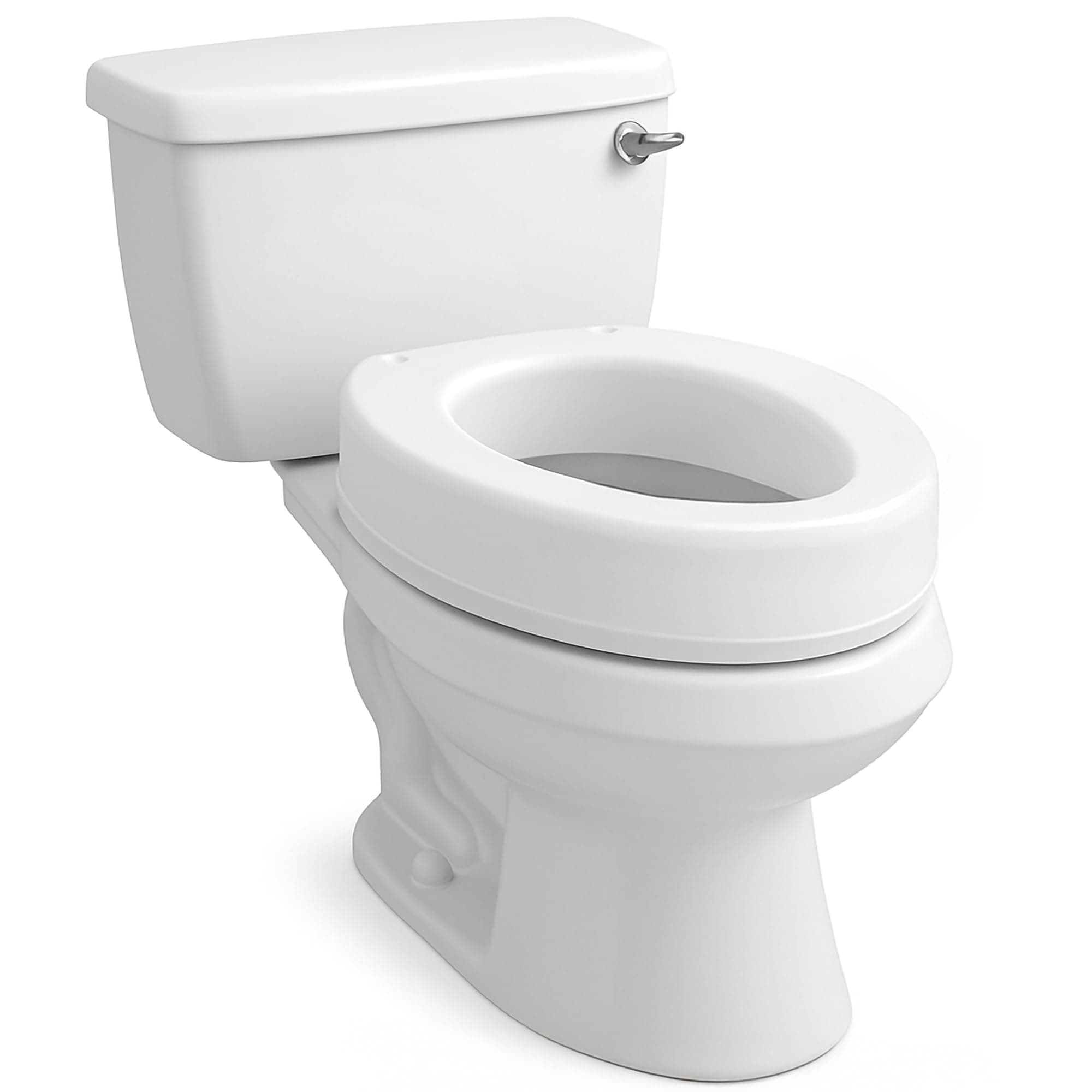 Carex Toilet Seat Riser, Elongated Raised Toilet Seat Adds 3.5 inches to Toilet Height, for Assistance Bending or Sitting, 300 Pound Weight Capacity Toilet Riser