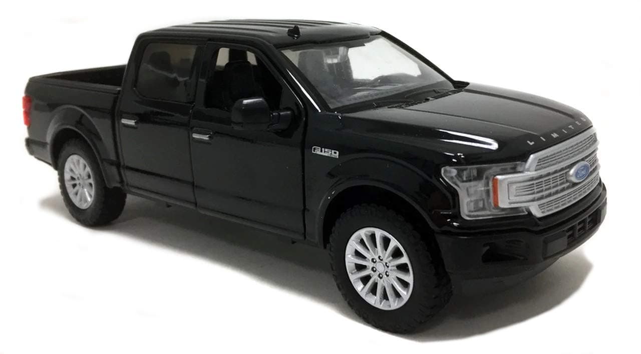 Motormax 79364 2019 Ford F-150 Limited Crew Cab Pickup Black 1/24-1/27 Diecast Model Car