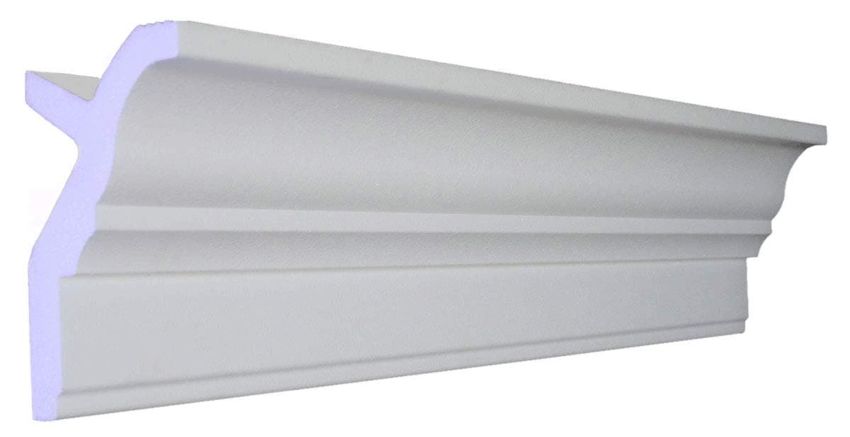 Creative Crown DIY Ceiling Trim | 96 Ft of 3.5" Angelo Foam Crown Molding kit W/precut Corners- 4 Inside & 1 Out (Made in USA - Available in 5 Other Styles and Sizes)